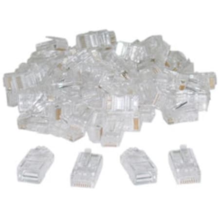 Cable Wholesale Cable Wholesale Cat5 RJ45 Crimp Connectors for Solid and Stranded Cable; 8P8C; 100 Pieces (not for data network) 31D0-500HD